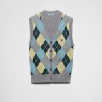 WOOL ARGYL PATTERN VEST