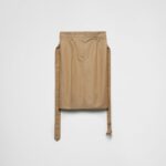 COTTON TWILL PENCIL SKIRT WITH BELT