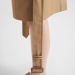 COTTON TWILL PENCIL SKIRT WITH BELT