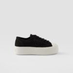 LACED FABRIC SNEAKERS