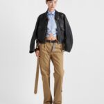 CROPPED LEATHER JACKET WITH BELT