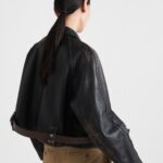 CROPPED LEATHER JACKET WITH BELT