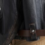 CROPPED LEATHER JACKET WITH BELT