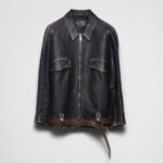 LEATHER JACKET WITH BELT