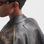 LEATHER JACKET WITH BELT