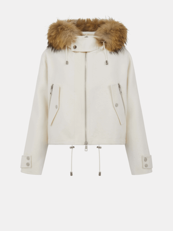 JACKET WITH FUR BORDER