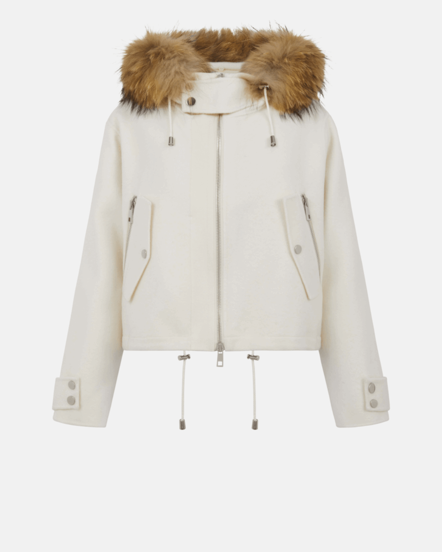 JACKET WITH FUR BORDER