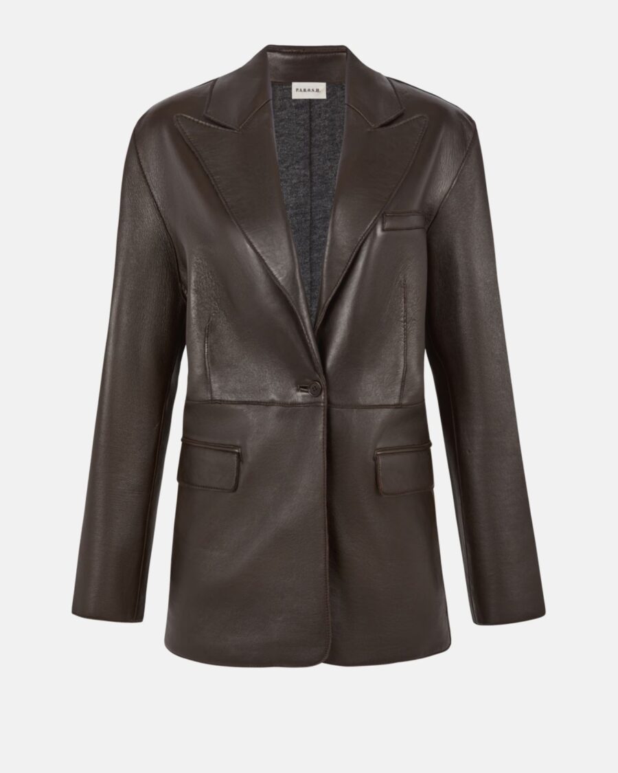 LEATHER BLAZER