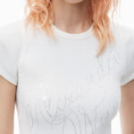 RIBBED JERSEY CRYSTAL HOTFIX TEE
