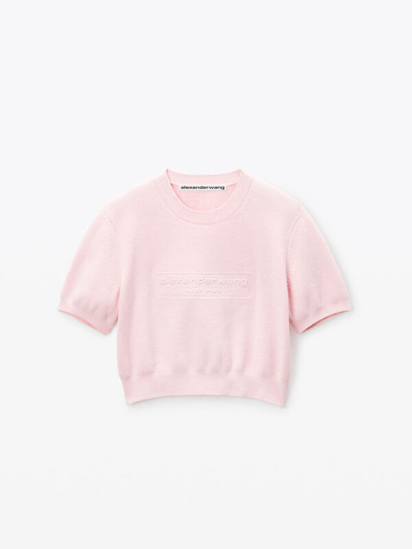 LOGO EMBOSSED RIBBED PULLLOVER