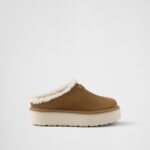 SUEDE SHEARLING MULES