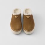 SUEDE SHEARLING MULES