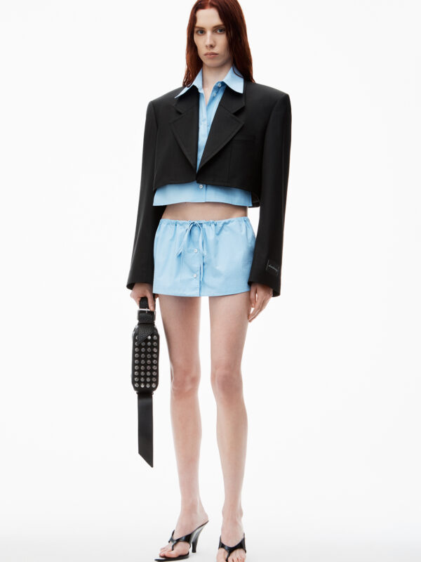 PRE STYLED CROPPED BLAZER WITH SHIRT