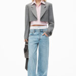 PRE STYLED CROPPED BLAZER WITH SHIRT