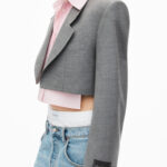 PRE STYLED CROPPED BLAZER WITH SHIRT