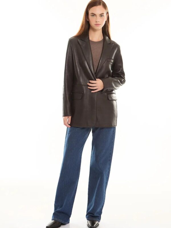 LEATHER BLAZER