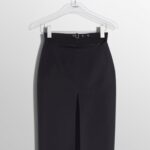 BUCKLED TAILORED SKIRT