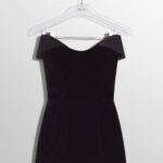 VELVET BUSTIER DRESS