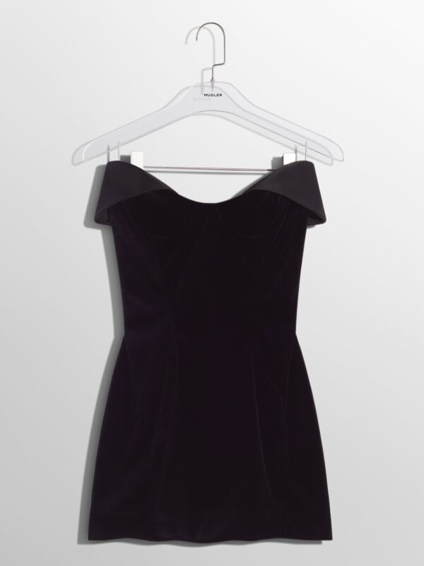 VELVET BUSTIER DRESS