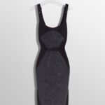 BUCKLED DENIM DRESS