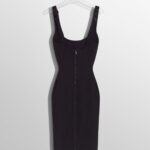 BUCKLED DENIM DRESS