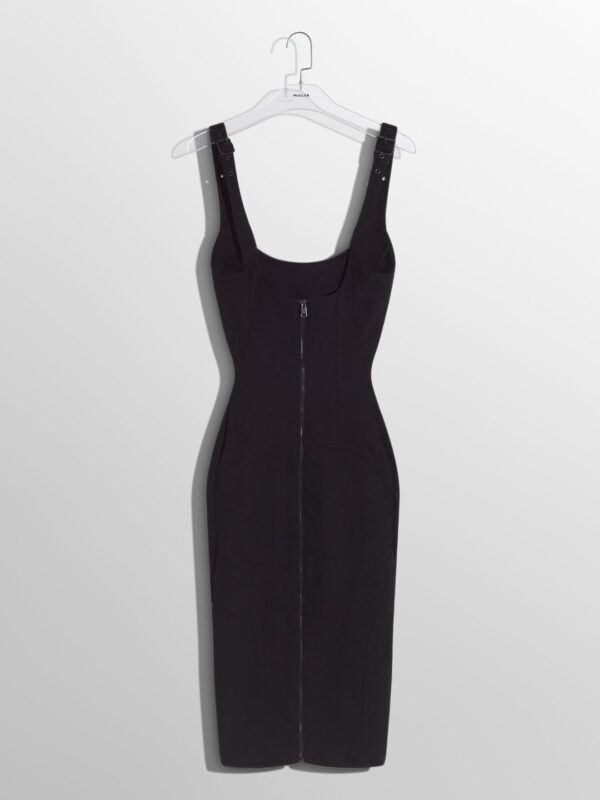 BUCKLED DENIM DRESS