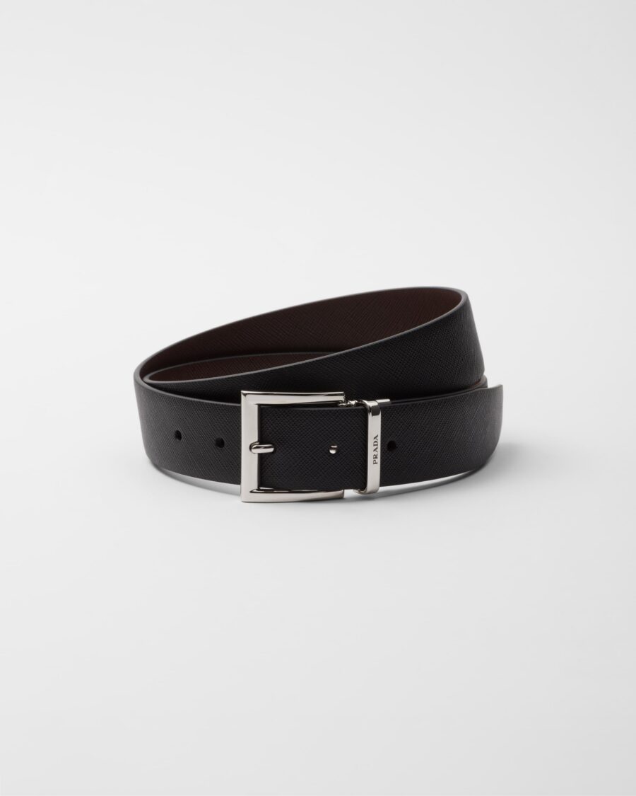 SAFFIANO LEATHER REVERSIBLE BELT