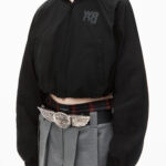 LOGO CROPPED BOMBER JACKET