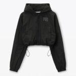 LOGO CROPPED BOMBER JACKET