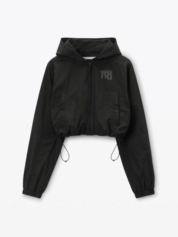 LOGO CROPPED BOMBER JACKET