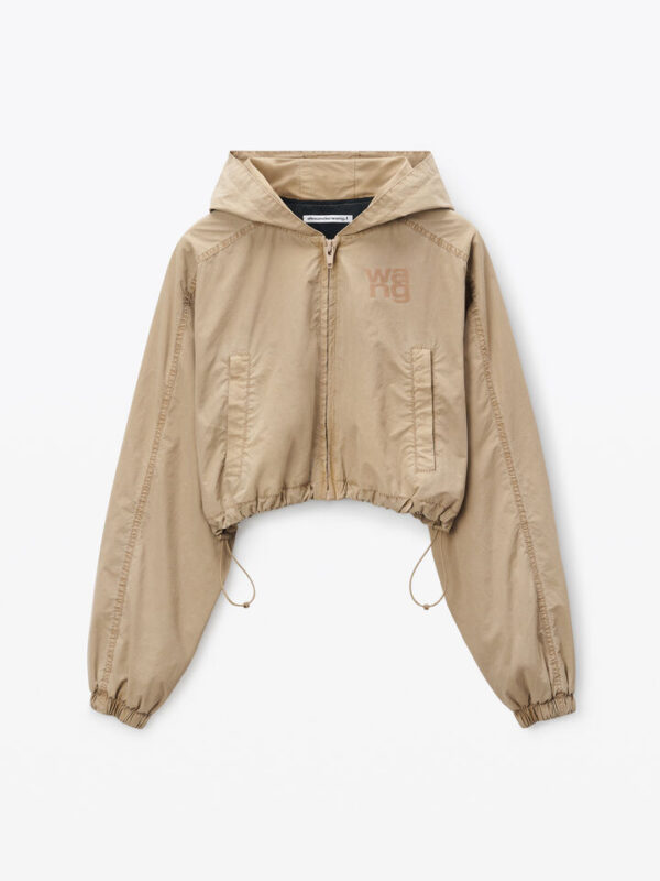 LOGO CROPPED BOMBER JACKET