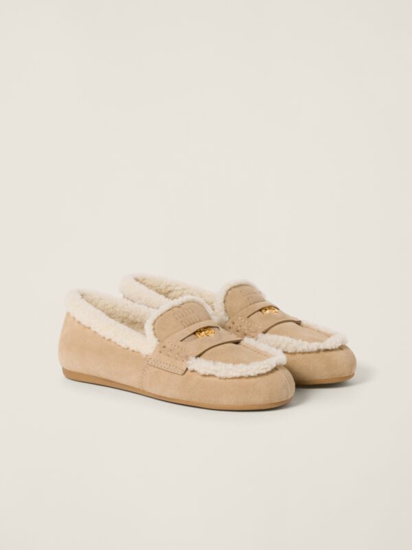 SUEDE SHEARLING LOAFERS