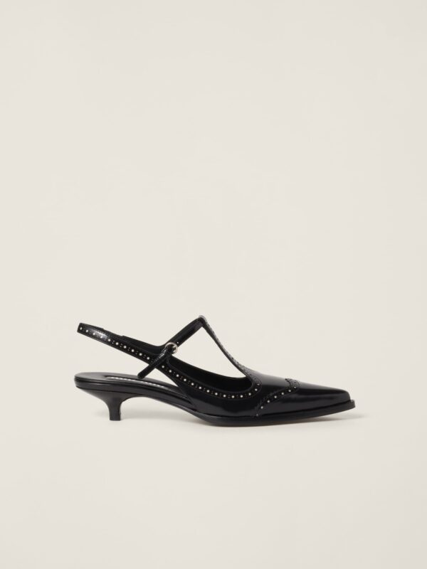 BRUSHED LEATHER SLINGBACKS