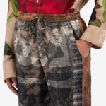 ALOE SILK PRINTED PANTS