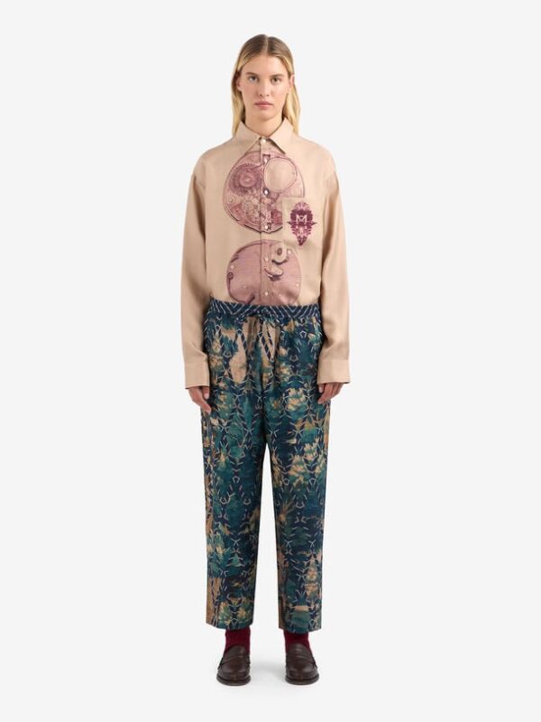 ALOE SILK PRINTED PANTS