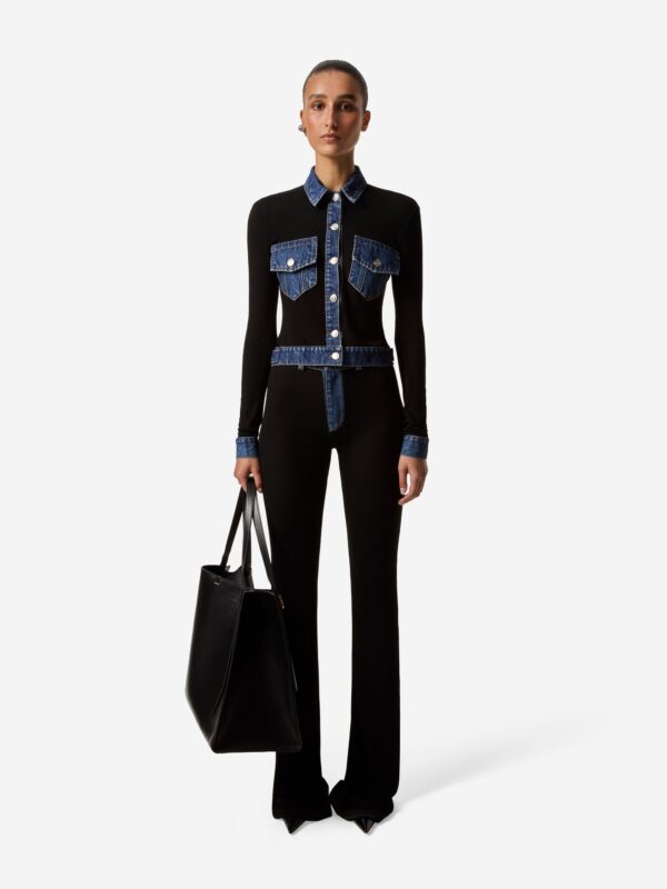 SECOND SKIN DENIM TOP