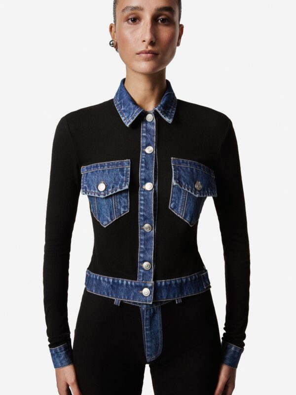 SECOND SKIN DENIM TOP