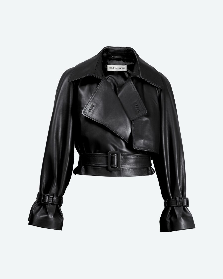 CROPPED HATTI LEATHER JACKET