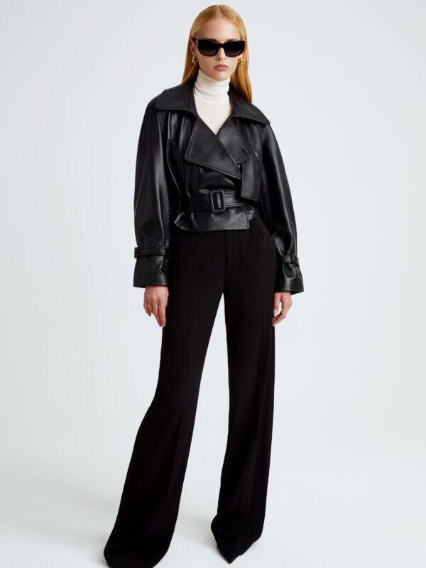 CROPPED HATTI LEATHER JACKET