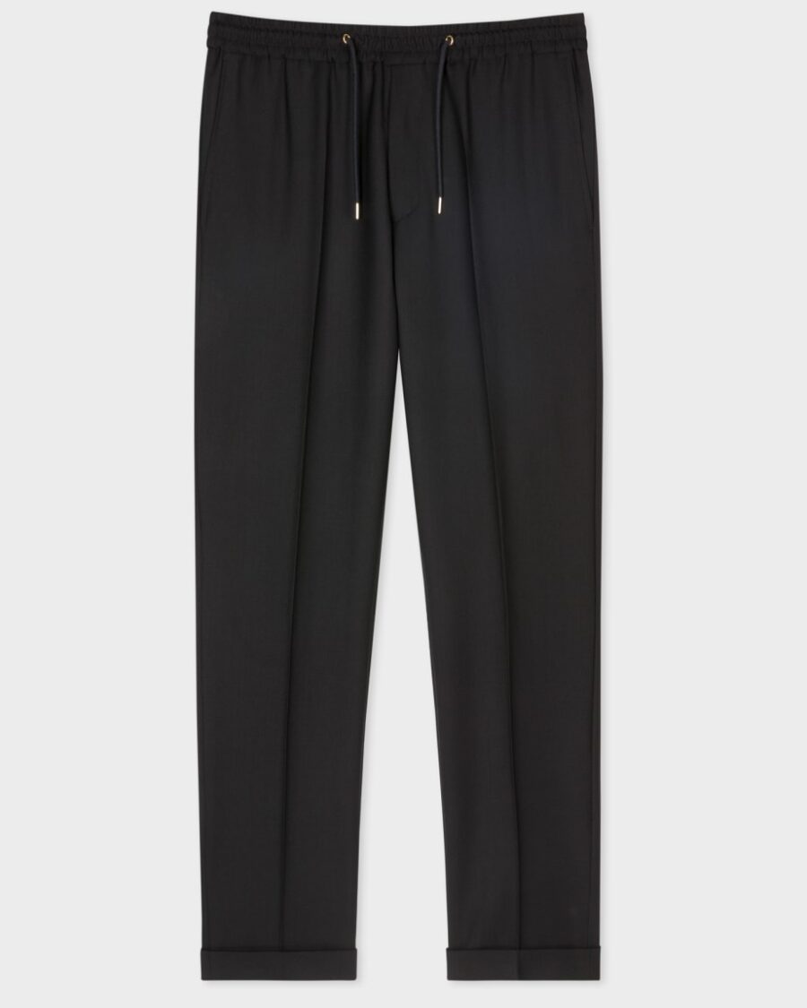 DRAWSTRING WOOL TROUSERS
