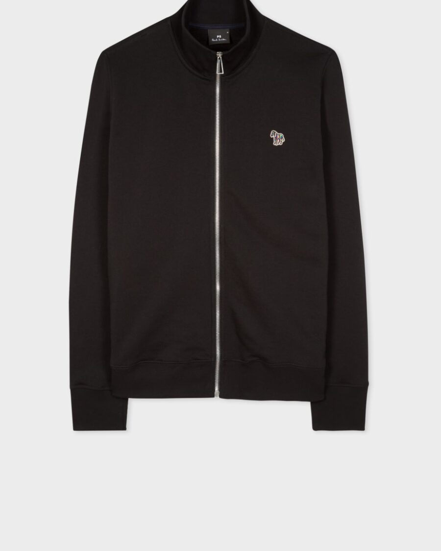 ZEBRA LOGO ZIPPED SWEATSHIRT