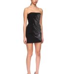 CRYSTAL FEATHER BUSTIER MINI DRESS