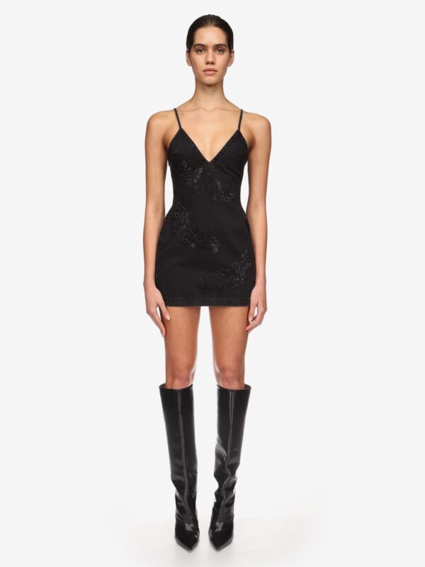 SPAGHETTI STRAPS MINI DRESS