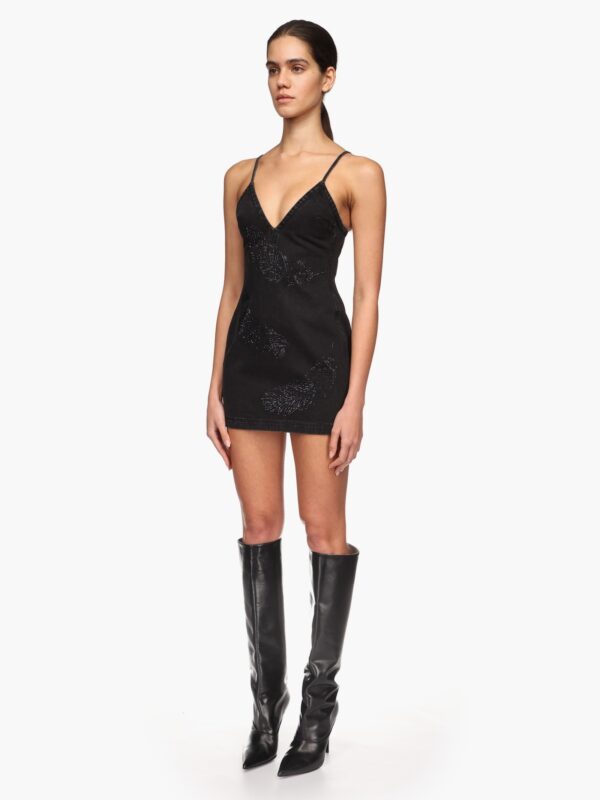 SPAGHETTI STRAPS MINI DRESS
