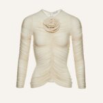 SHEER RUCHED BLOUSE