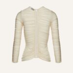 SHEER RUCHED BLOUSE