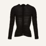 SHEER RUCHED BLOUSE