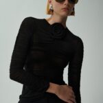 SHEER RUCHED BLOUSE