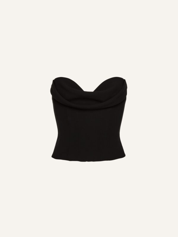 DRAPED WOOL CORSET