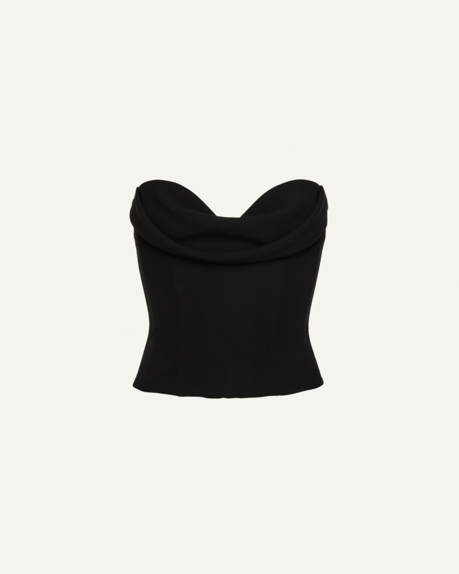 DRAPED WOOL CORSET